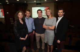 Avril Collins with Paul & Gary O' Donovan, Claire McFerran and Chris Upton